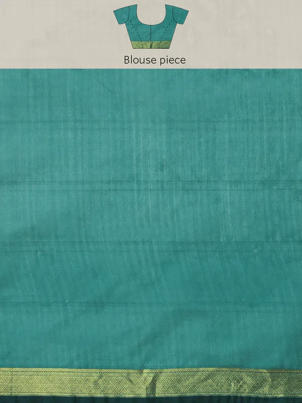 Petrol_Blue_Cotton_Silk_Saree